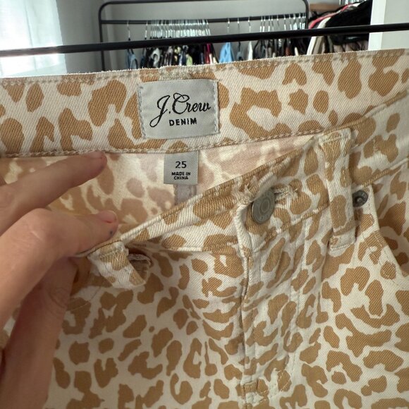 J. Crew | 10" Highest Rise Toothpick Jeans | Safari Leopard | Size 25 - Picture 11 of 14